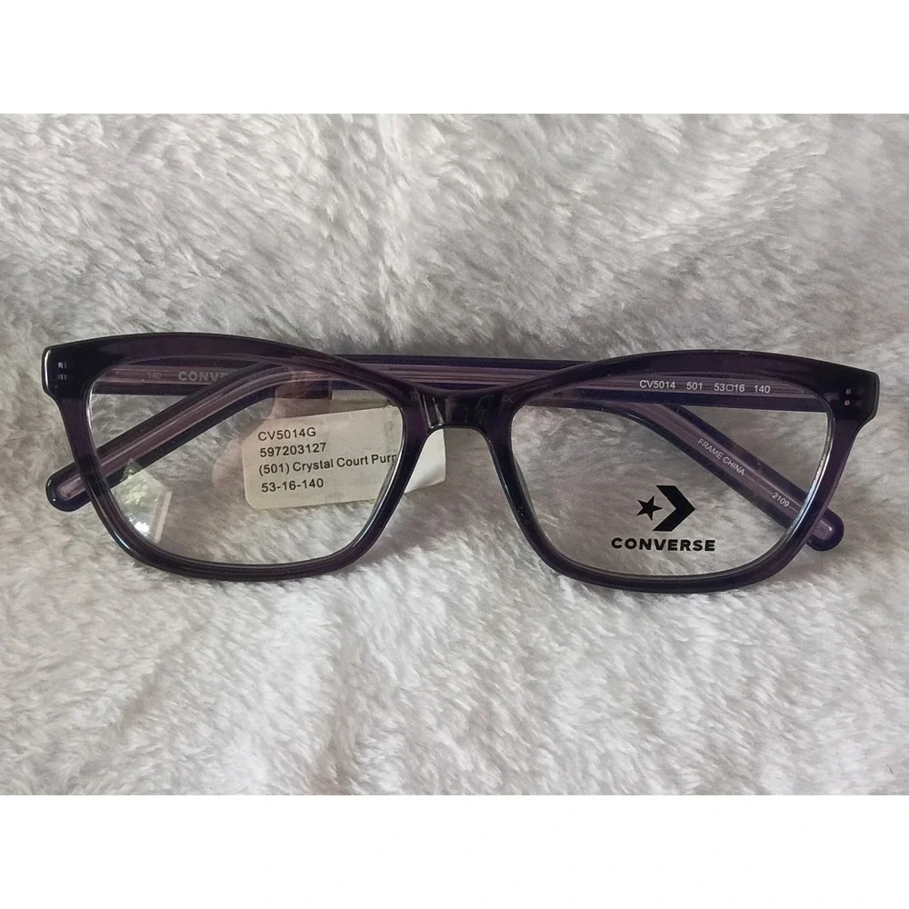 Converse CV5014G 501 Crystal Court Purple Eyeglass Frames 53-16-140 Unisex